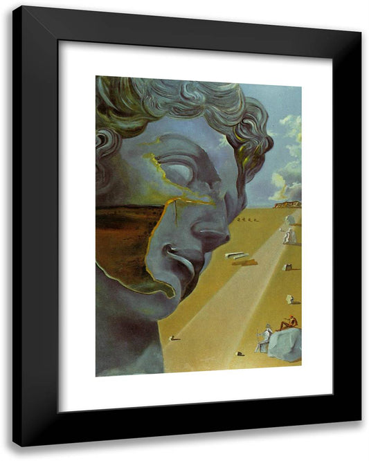 After the Head of 'Giuliano Di Medici 19x24 Black Modern Wood Framed Art Print Poster by Dali, Salvador