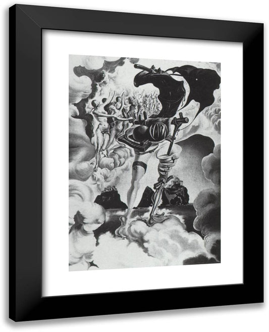 Allegory of Sunset Air (Allegory of the Everning) 19x24 Black Modern Wood Framed Art Print Poster by Dali, Salvador
