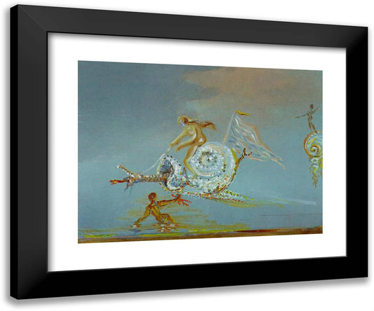 Amphitrite 24x20 Black Modern Wood Framed Art Print Poster by Dali, Salvador