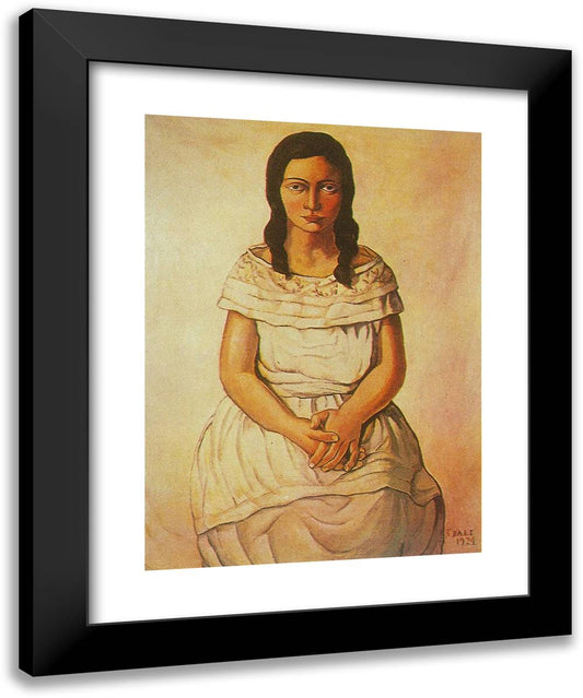 Ana Maria 19x24 Black Modern Wood Framed Art Print Poster by Dali, Salvador