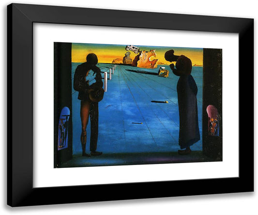 Angelus 24x20 Black Modern Wood Framed Art Print Poster by Dali, Salvador