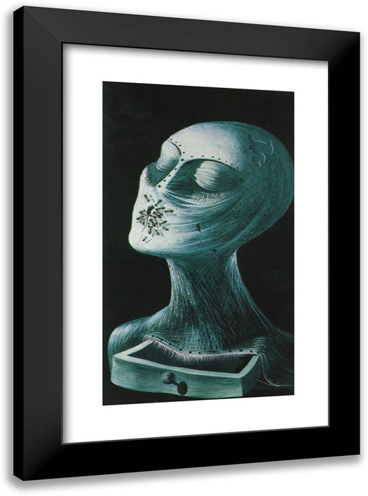 Ant Face 17x24 Black Modern Wood Framed Art Print Poster by Dali, Salvador