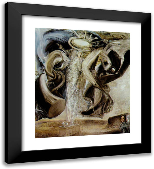 Anti-Protonic Assumption 20x22 Black Modern Wood Framed Art Print Poster by Dali, Salvador