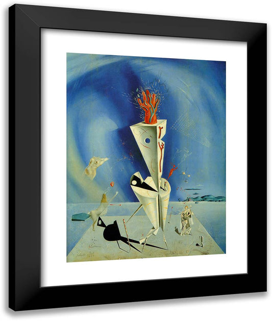 Apparatus and Hand 20x24 Black Modern Wood Framed Art Print Poster by Dali, Salvador