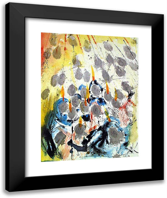 Apparuerunt Illis Dispertitae Linguae (Acts 114) 20x24 Black Modern Wood Framed Art Print Poster by Dali, Salvador