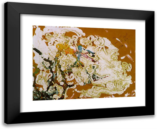 Arabs 24x20 Black Modern Wood Framed Art Print Poster by Dali, Salvador