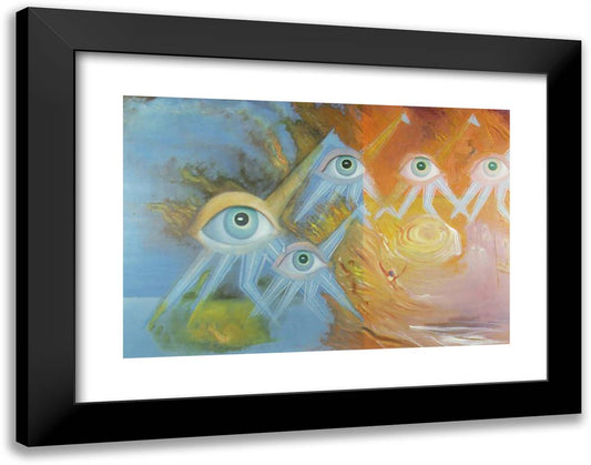 Argus 24x19 Black Modern Wood Framed Art Print Poster by Dali, Salvador