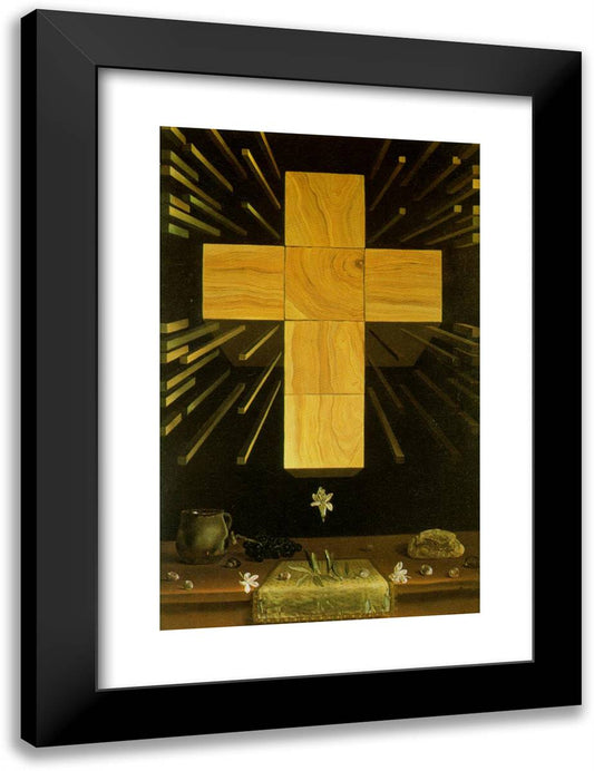 Arithmosophic Cross 18x24 Black Modern Wood Framed Art Print Poster by Dali, Salvador