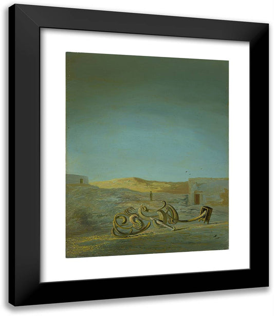 Atmospheric Chair 20x24 Black Modern Wood Framed Art Print Poster by Dali, Salvador