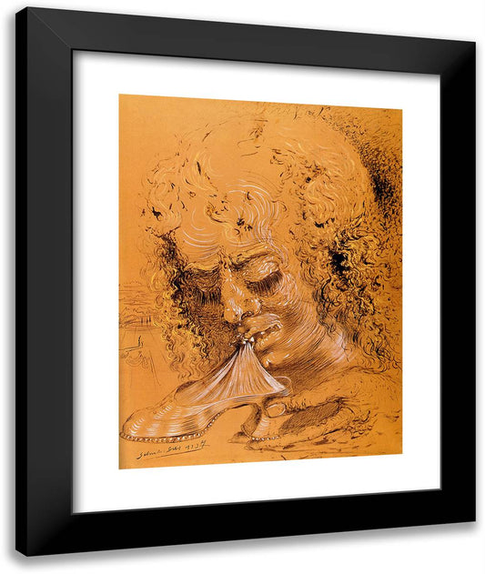 Cannibalism of Objects 20x24 Black Modern Wood Framed Art Print Poster by Dali, Salvador