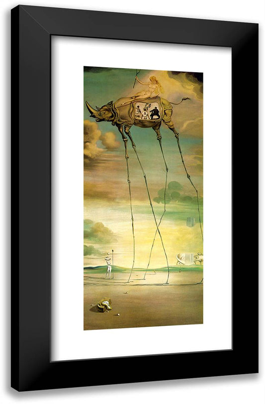 Celestial Ride 15x24 Black Modern Wood Framed Art Print Poster by Dali, Salvador