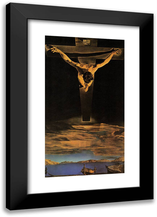 Christ St. John 17x24 Black Modern Wood Framed Art Print Poster by Dali, Salvador