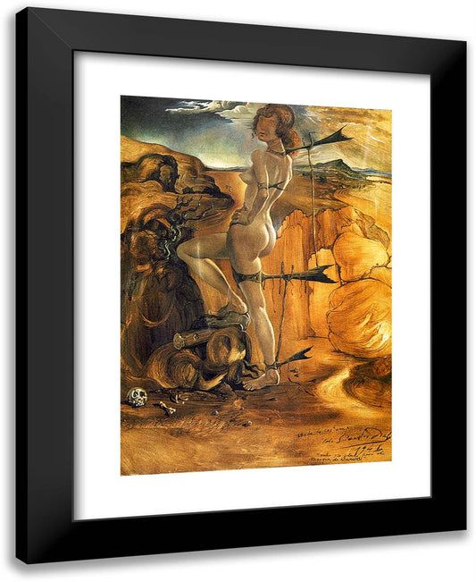 Costume for a Nude 19x24 Black Modern Wood Framed Art Print Poster by Dali, Salvador