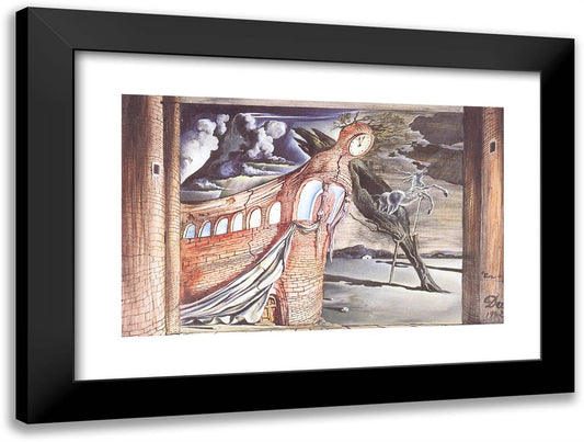 Decor for 'Romeo Et Juliet' 24x18 Black Modern Wood Framed Art Print Poster by Dali, Salvador