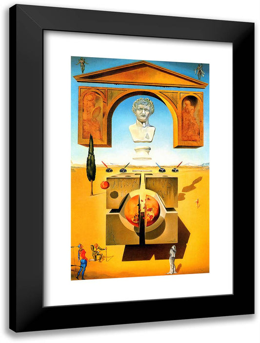 Dematerialization Near the Nose of Nero 17x24 Black Modern Wood Framed Art Print Poster by Dali, Salvador