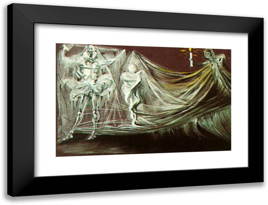 Design for the Death Scene in 'Don Juan Tenorio' 24x18 Black Modern Wood Framed Art Print Poster by Dali, Salvador