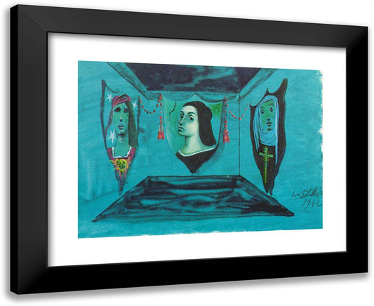 Design for the Set of 'Romeo and Juliet' 24x20 Black Modern Wood Framed Art Print Poster by Dali, Salvador