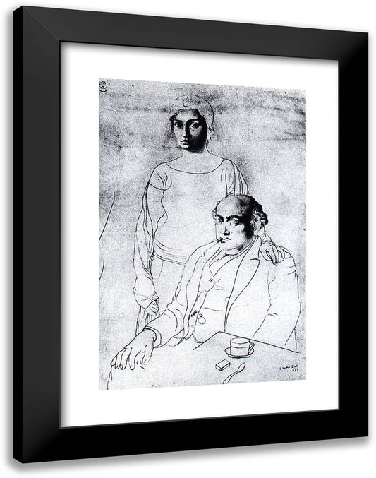 Don Salvador and Ana Maria Dali 18x24 Black Modern Wood Framed Art Print Poster by Dali, Salvador