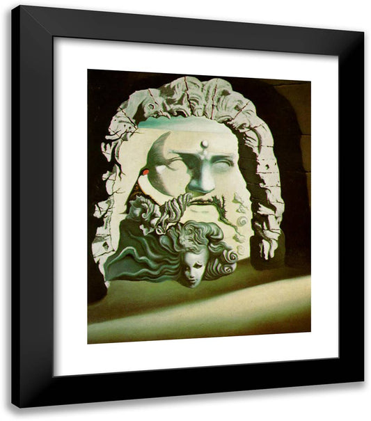 Double Image for 'Destino' 20x23 Black Modern Wood Framed Art Print Poster by Dali, Salvador