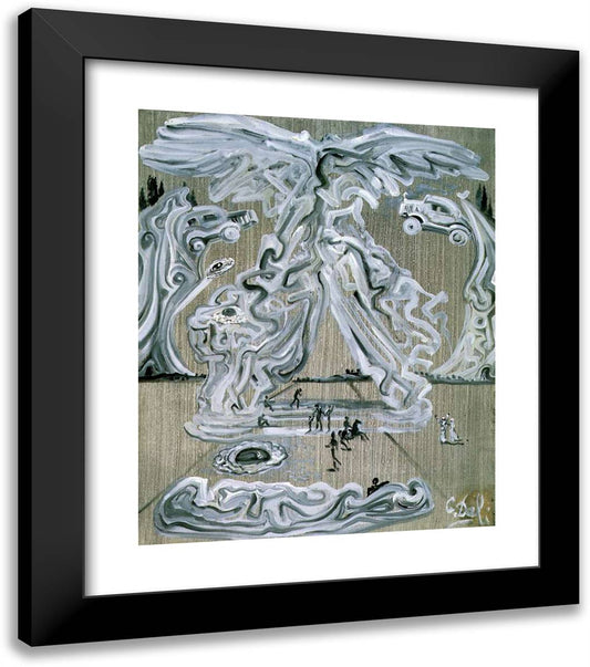 Double VIctory of Gaudi 20x23 Black Modern Wood Framed Art Print Poster by Dali, Salvador