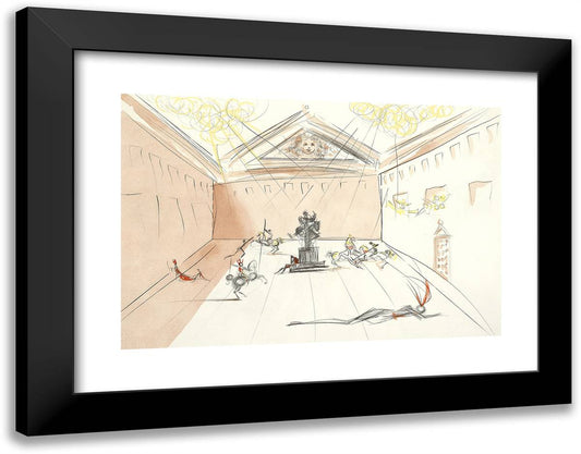 Duel in the Sun 24x19 Black Modern Wood Framed Art Print Poster by Dali, Salvador