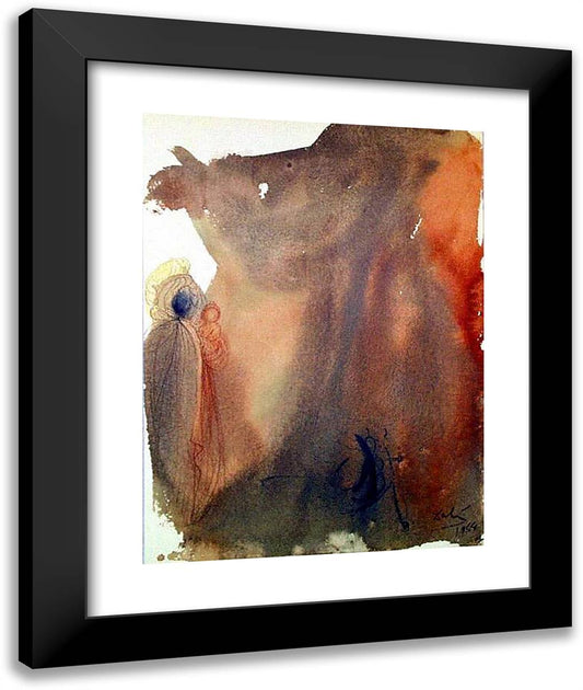 Ecce VIrgo Concipiet (Isaiah 714) 20x24 Black Modern Wood Framed Art Print Poster by Dali, Salvador