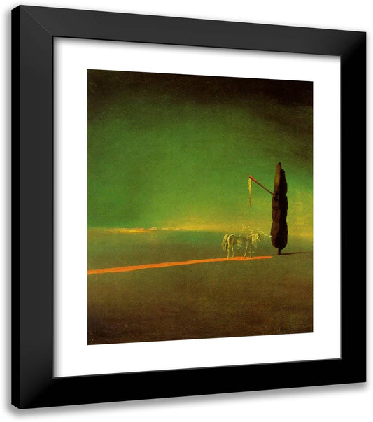 Eclipse and Vegetable Osmosis 20x23 Black Modern Wood Framed Art Print Poster by Dali, Salvador