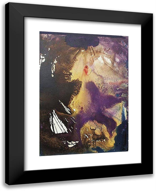 Ego Sum Dominus Deus Tuus... (Exodus 3428) 19x24 Black Modern Wood Framed Art Print Poster by Dali, Salvador
