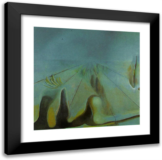 Enigma (Unfinished Version of 'the Three Glorious Enigmas of Gala') 20x20 Black Modern Wood Framed Art Print Poster by Dali, Salvador