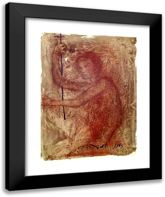 Er Tu, Puer, Prophetia Altissimi (Luke 176) 20x24 Black Modern Wood Framed Art Print Poster by Dali, Salvador