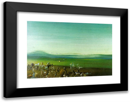 Erotic Beach 24x19 Black Modern Wood Framed Art Print Poster by Dali, Salvador