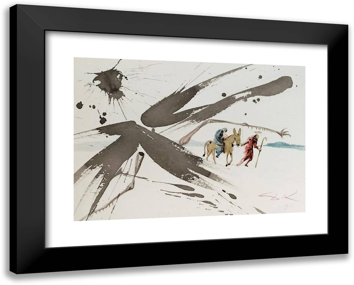Ex Aegypto Vocavi Filium Meum 24x19 Black Modern Wood Framed Art Print Poster by Dali, Salvador