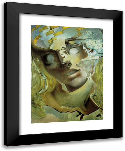 Exploded Head 19x24 Black Modern Wood Framed Art Print Poster by Dali, Salvador