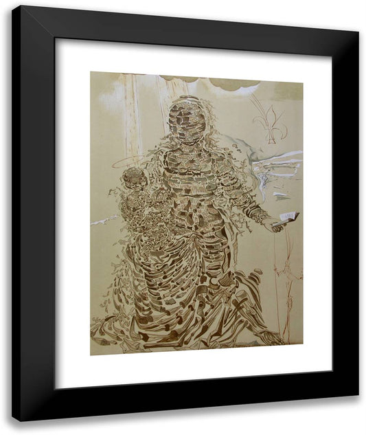Explosive Madonna 20x24 Black Modern Wood Framed Art Print Poster by Dali, Salvador