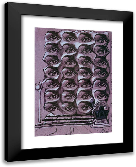 Eye Catching Economy 19x24 Black Modern Wood Framed Art Print Poster by Dali, Salvador