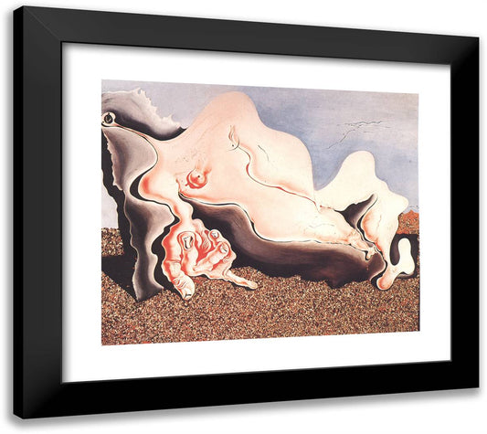 Female Bather 22x20 Black Modern Wood Framed Art Print Poster by Dali, Salvador