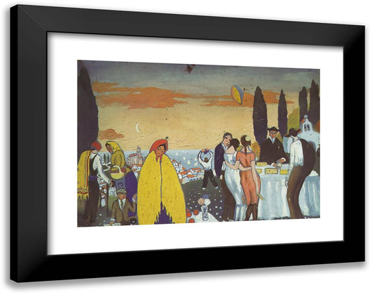 Festival at San Sebastian 24x19 Black Modern Wood Framed Art Print Poster by Dali, Salvador