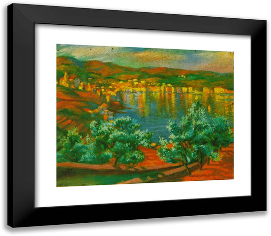 Festival of St. Lucia At, VIllamalla 23x20 Black Modern Wood Framed Art Print Poster by Dali, Salvador
