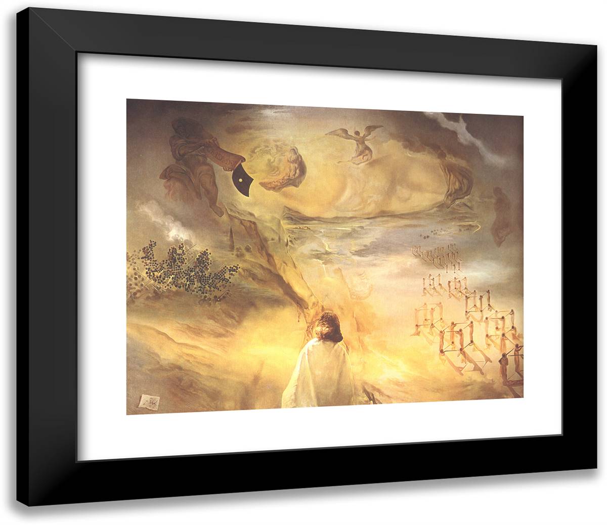 Galacidalacidesoxyribonucleicacid 23x20 Black Modern Wood Framed Art Print Poster by Dali, Salvador