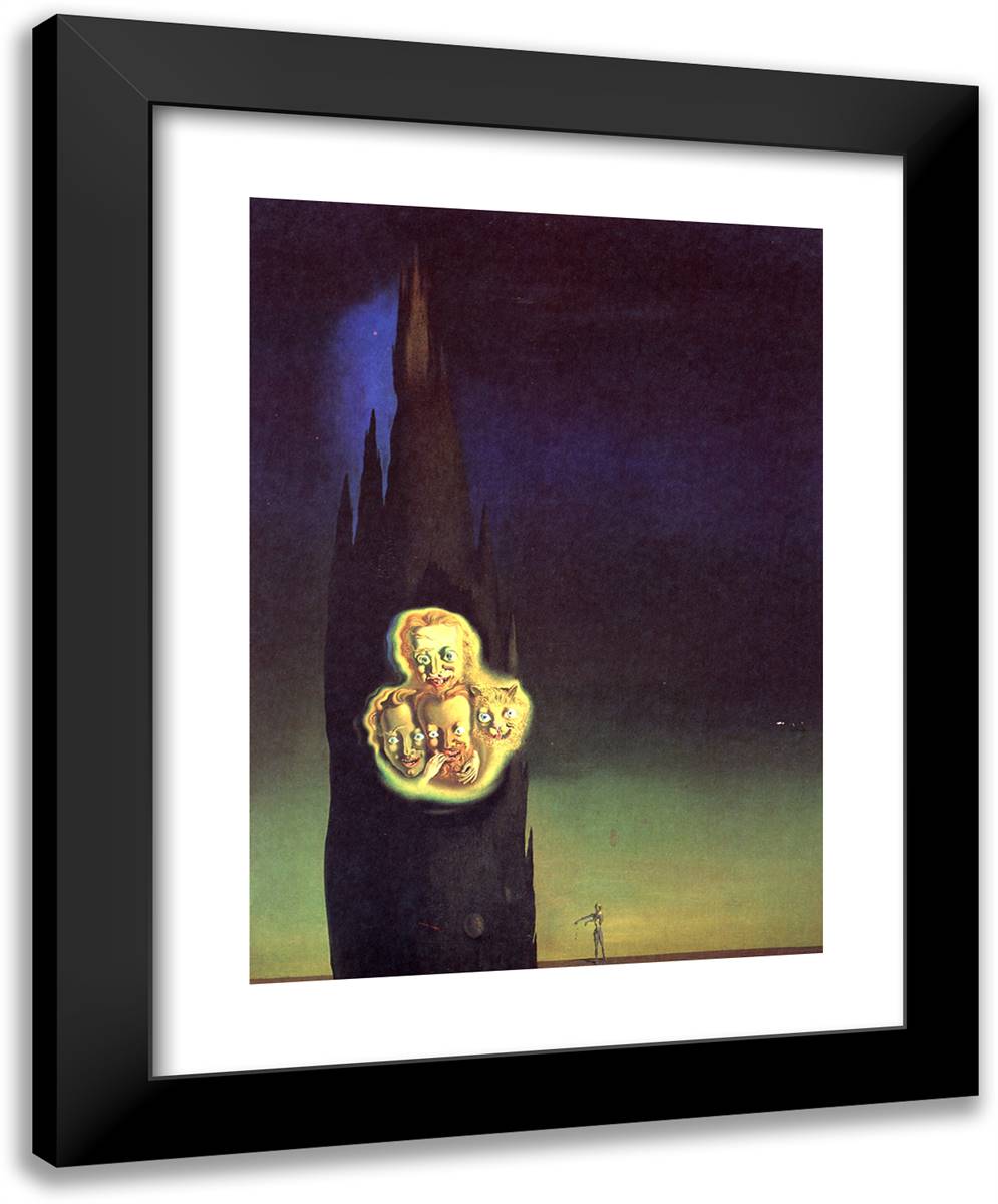 Glow of Laport 19x24 Black Modern Wood Framed Art Print Poster by Dali, Salvador