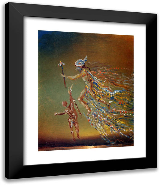Hermes 20x23 Black Modern Wood Framed Art Print Poster by Dali, Salvador