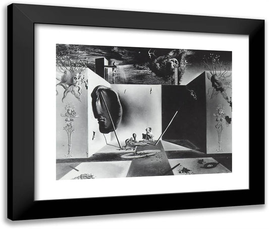 Herodias 24x20 Black Modern Wood Framed Art Print Poster by Dali, Salvador