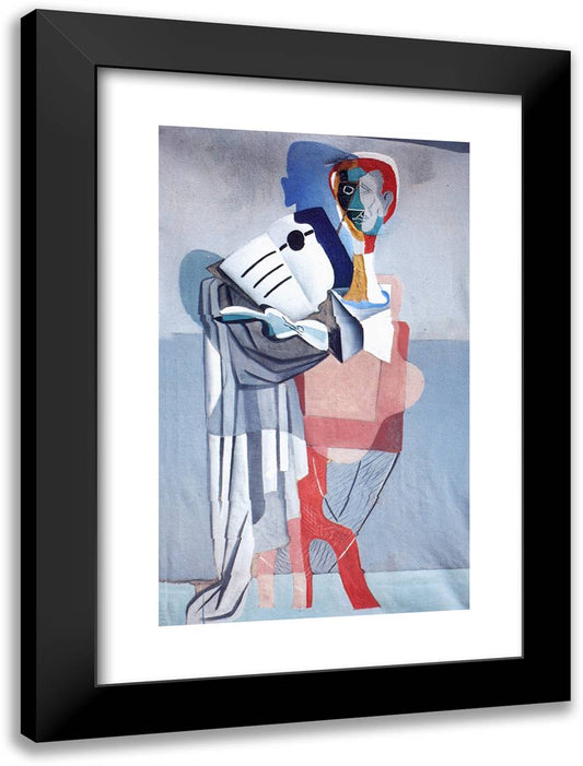 Homage to Erik Satie 18x24 Black Modern Wood Framed Art Print Poster by Dali, Salvador
