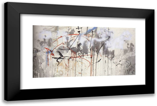 Homage to Meirronier 24x16 Black Modern Wood Framed Art Print Poster by Dali, Salvador