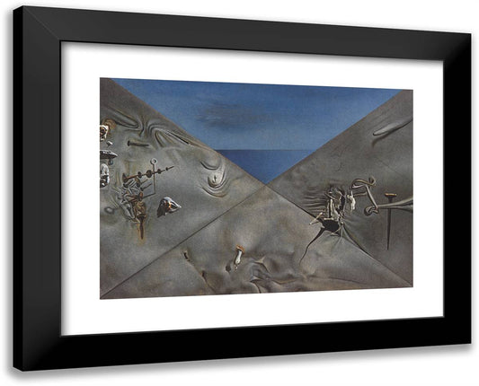 Hyperxiological Sky 24x19 Black Modern Wood Framed Art Print Poster by Dali, Salvador