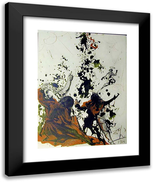 Iesu Transfigurato (Mark 94F) 20x24 Black Modern Wood Framed Art Print Poster by Dali, Salvador