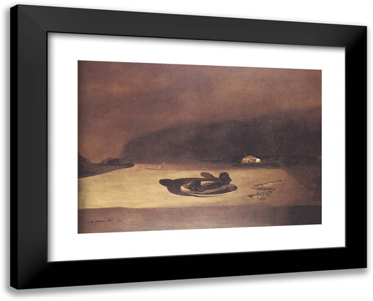 Imperial VIolets 24x19 Black Modern Wood Framed Art Print Poster by Dali, Salvador