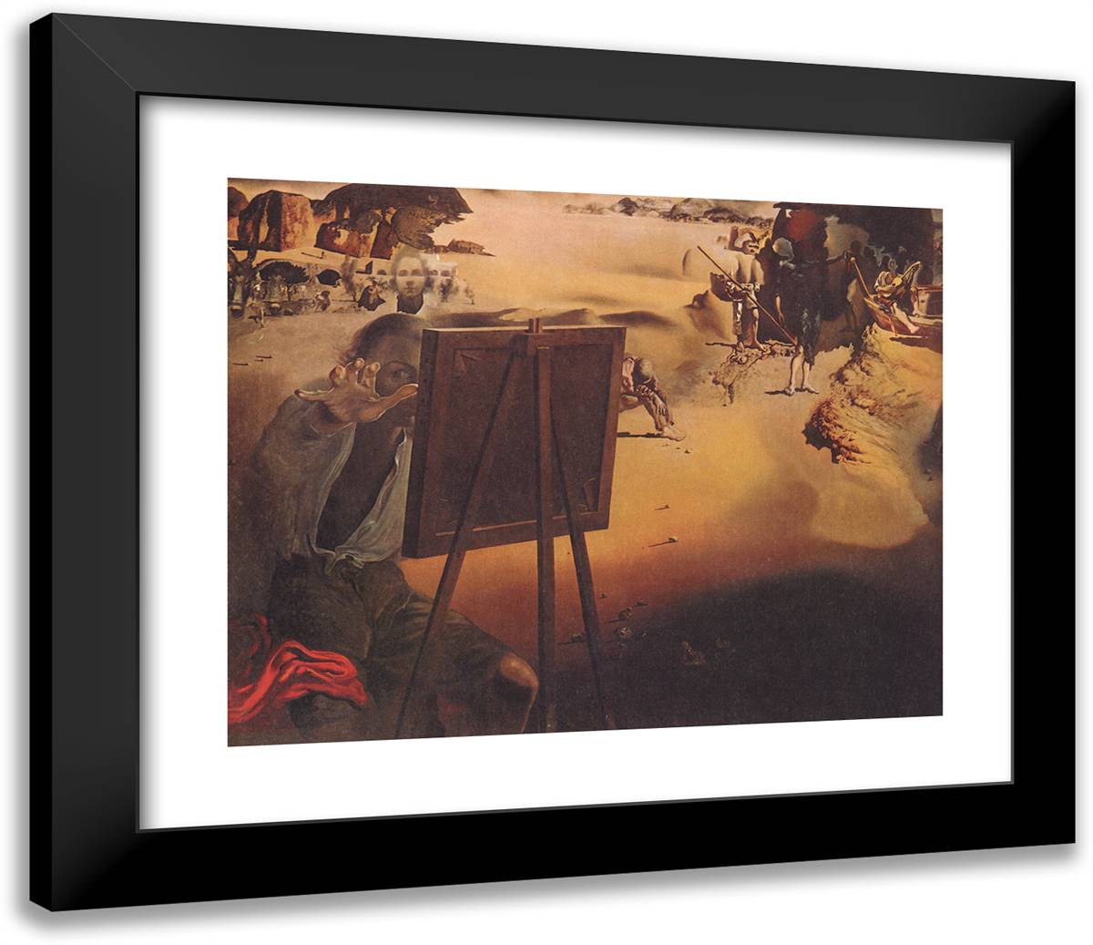 Impression of Africa 23x20 Black Modern Wood Framed Art Print Poster by Dali, Salvador