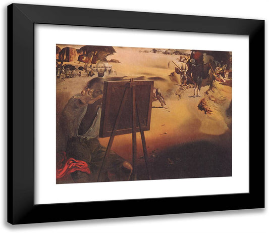 Impression of Africa 23x20 Black Modern Wood Framed Art Print Poster by Dali, Salvador