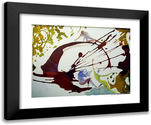 In Principiodeus Creavit... 24x20 Black Modern Wood Framed Art Print Poster by Dali, Salvador